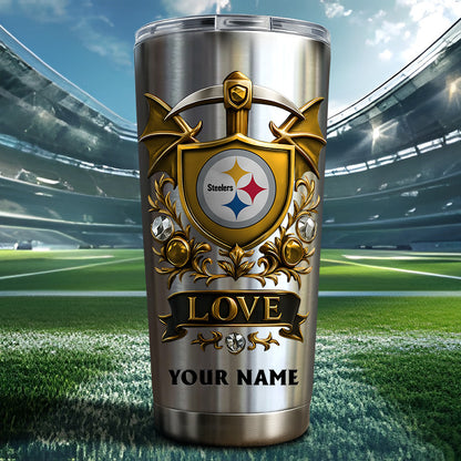 NFL Stainless Steel Tumbler New Style Personalized Any Name Special Gift For Fans