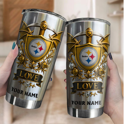 NFL Stainless Steel Tumbler New Style Personalized Any Name Special Gift For Fans