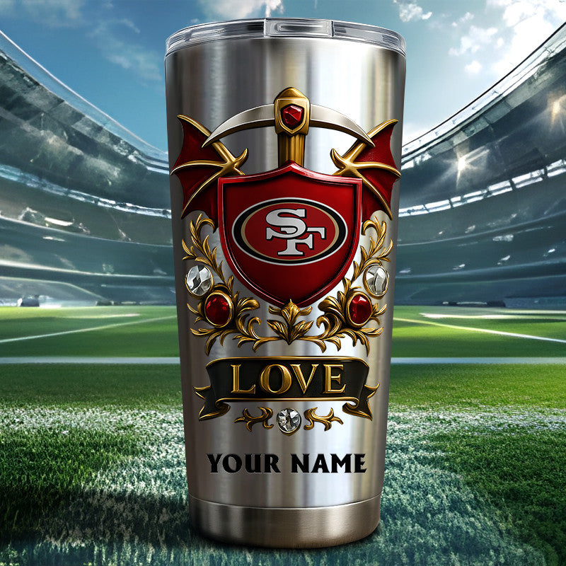 NFL Stainless Steel Tumbler New Style Personalized Any Name Special Gift For Fans