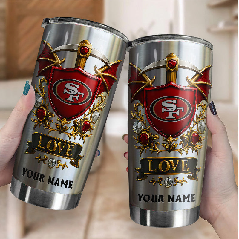 NFL Stainless Steel Tumbler New Style Personalized Any Name Special Gift For Fans