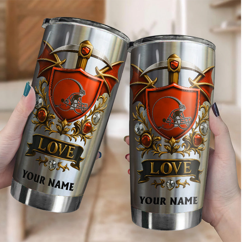 NFL Stainless Steel Tumbler New Style Personalized Any Name Special Gift For Fans