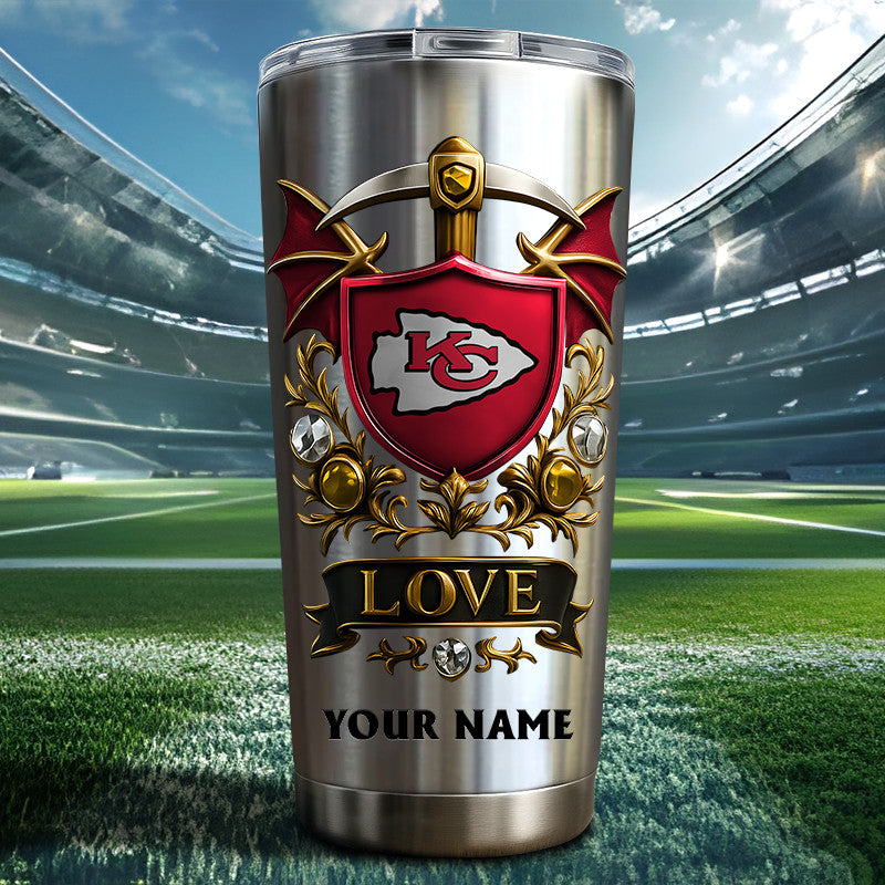 NFL Stainless Steel Tumbler New Style Personalized Any Name Special Gift For Fans