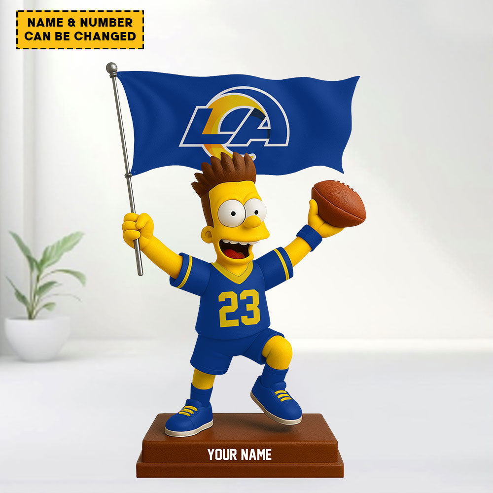 NFL And Simp Cartoon Character Acrylic Block Plaque For Home Custom Any Name 18