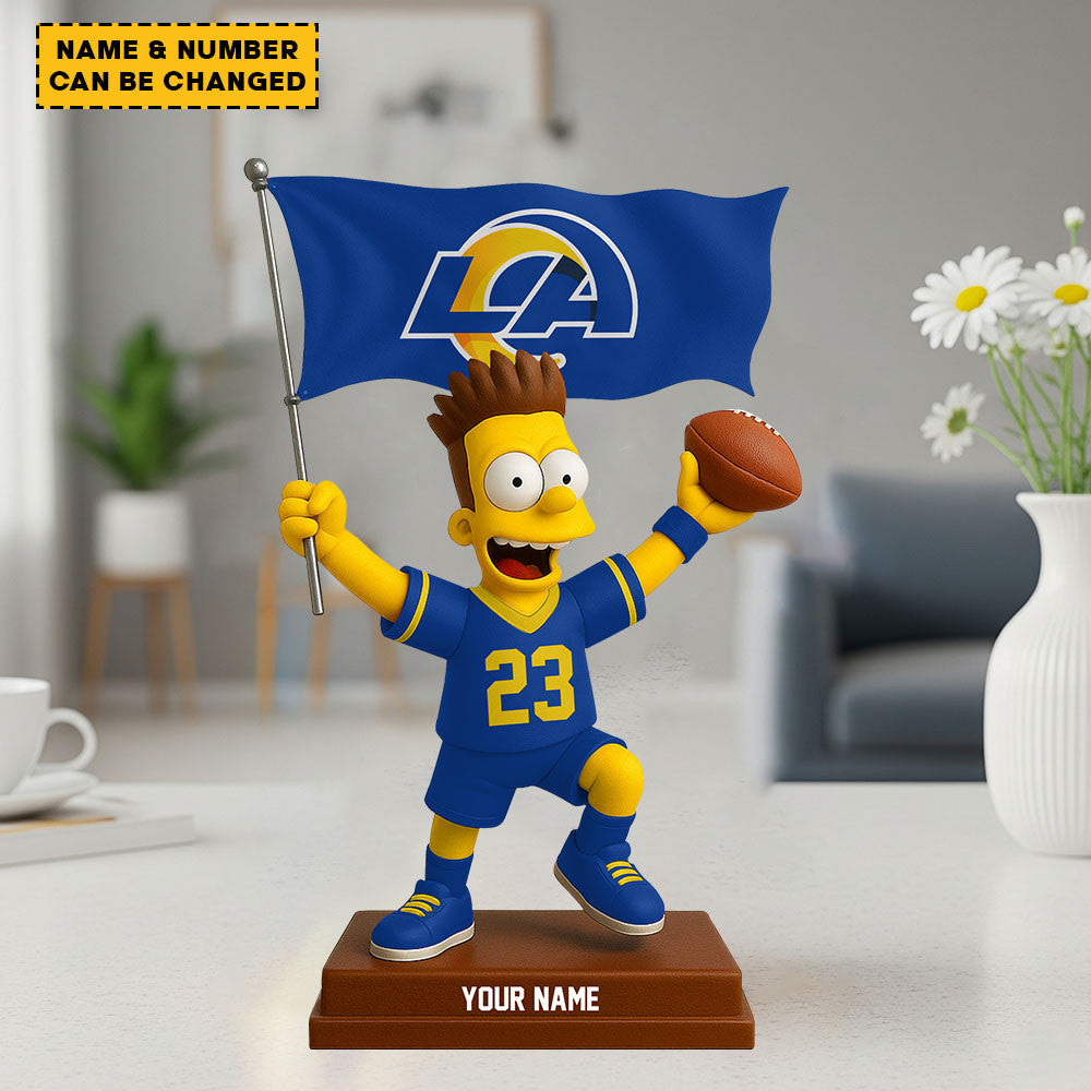 NFL And Simp Cartoon Character Acrylic Block Plaque For Home Custom Any Name 18