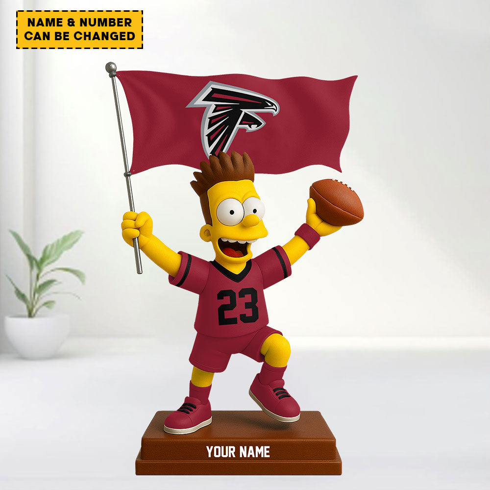 NFL And Simp Cartoon Character Acrylic Block Plaque For Home Custom Any Name 12