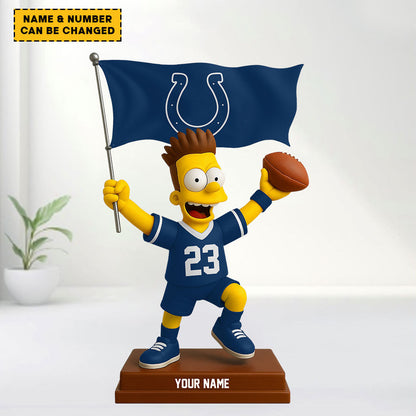 NFL And Simp Cartoon Character Acrylic Block Plaque For Home Custom Any Name 08