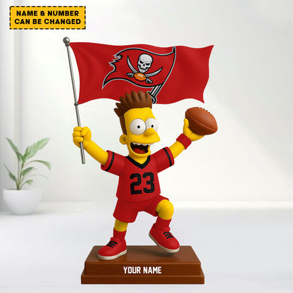 NFL And Simp Cartoon Character Acrylic Block Plaque For Home Custom Any Name 22
