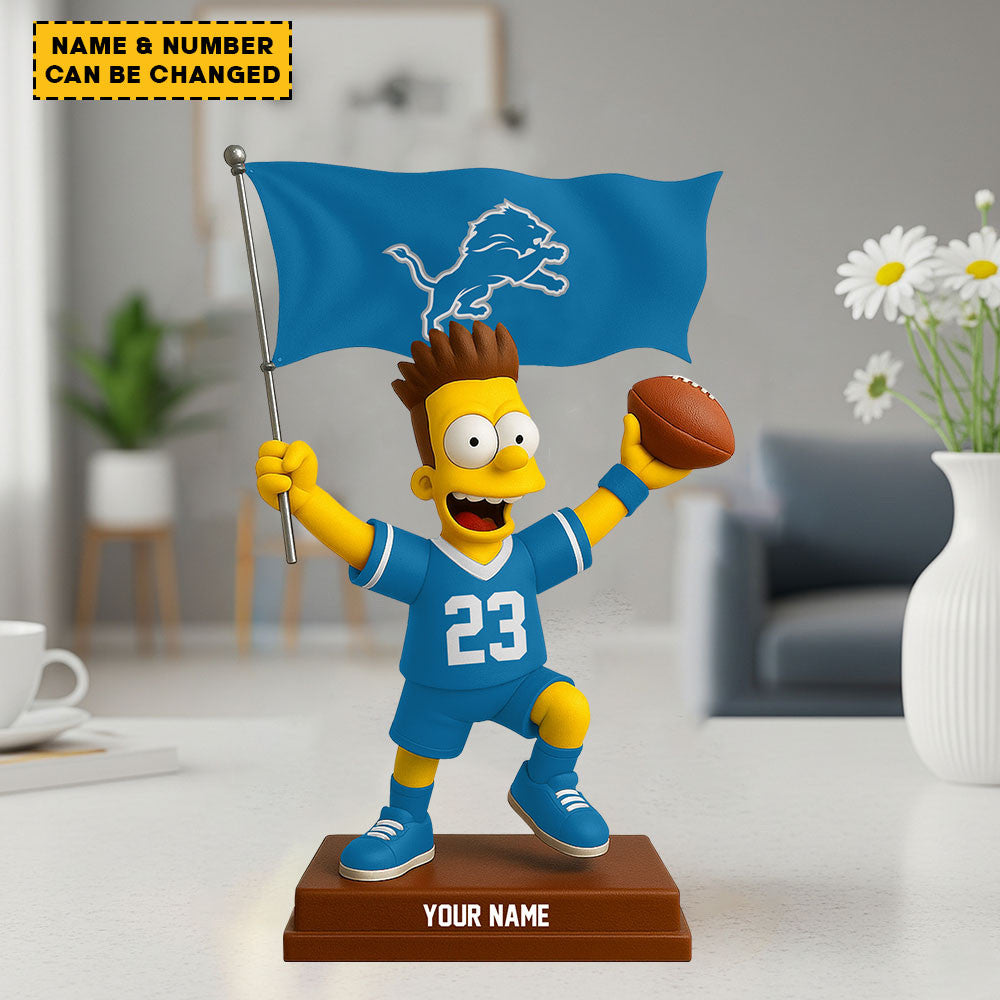 NFL And Simp Cartoon Character Acrylic Block Plaque For Home Custom Any Name 15