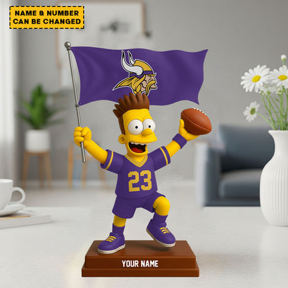 NFL And Simp Cartoon Character Acrylic Block Plaque For Home Custom Any Name 24