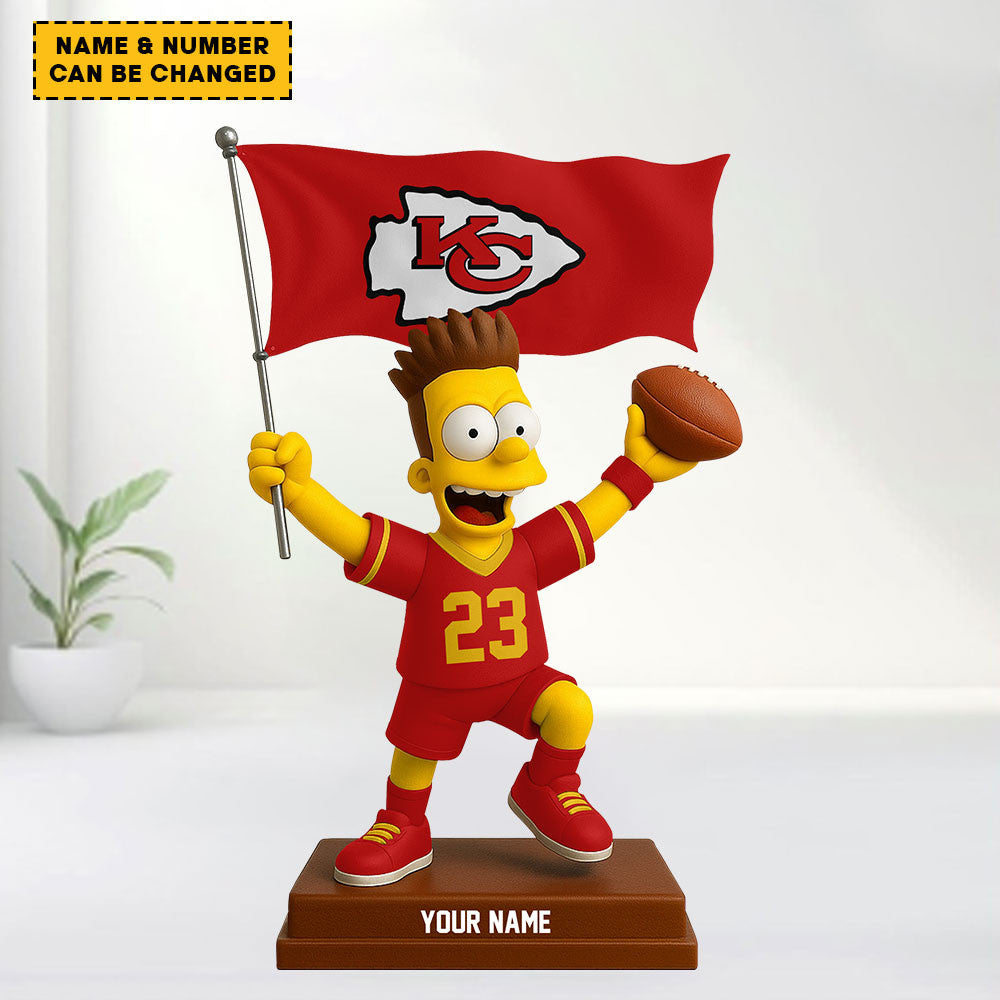 NFL And Simp Cartoon Character Acrylic Block Plaque For Home Custom Any Name 07