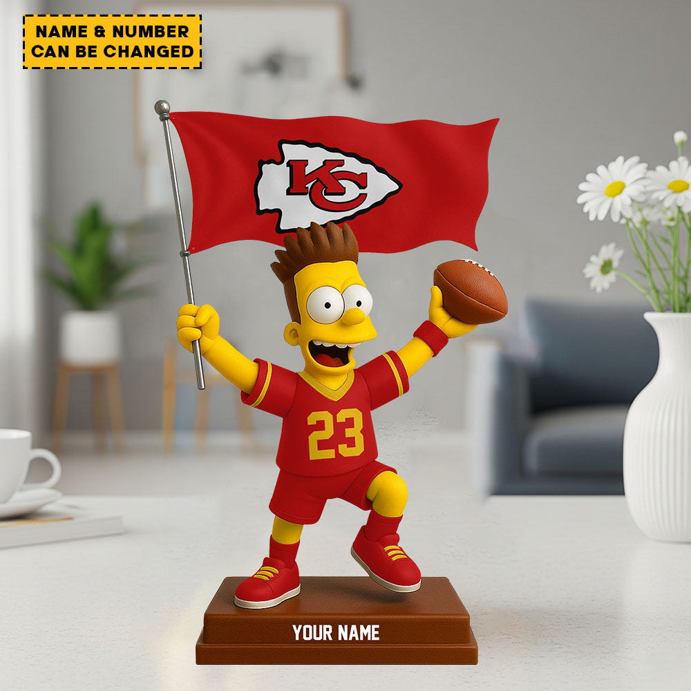 NFL And Simp Cartoon Character Acrylic Block Plaque For Home Custom Any Name 07