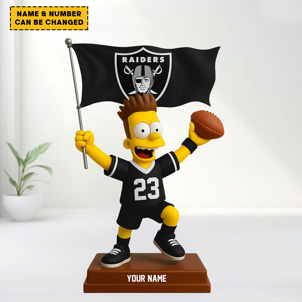 NFL And Simp Cartoon Character Acrylic Block Plaque For Home Custom Any Name 17
