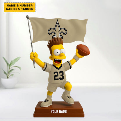 NFL And Simp Cartoon Character Acrylic Block Plaque For Home Custom Any Name 20
