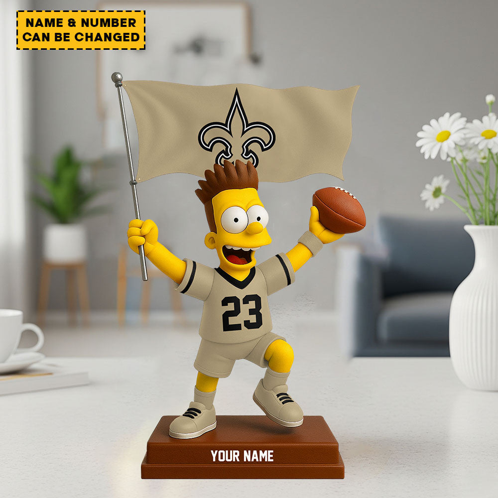 NFL And Simp Cartoon Character Acrylic Block Plaque For Home Custom Any Name 20