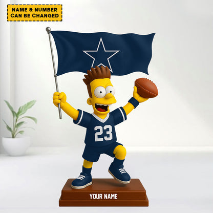 NFL And Simp Cartoon Character Acrylic Block Plaque For Home Custom Any Name 09