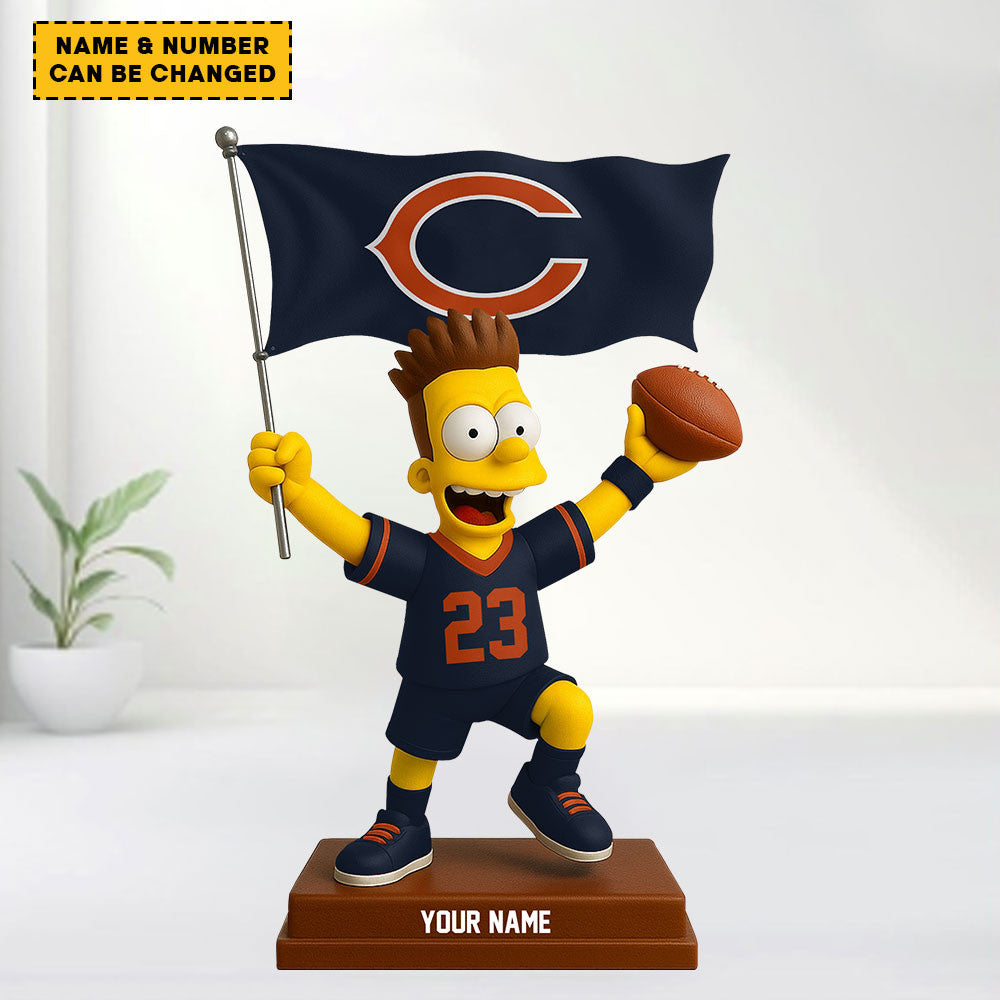 NFL And Simp Cartoon Character Acrylic Block Plaque For Home Custom Any Name 02