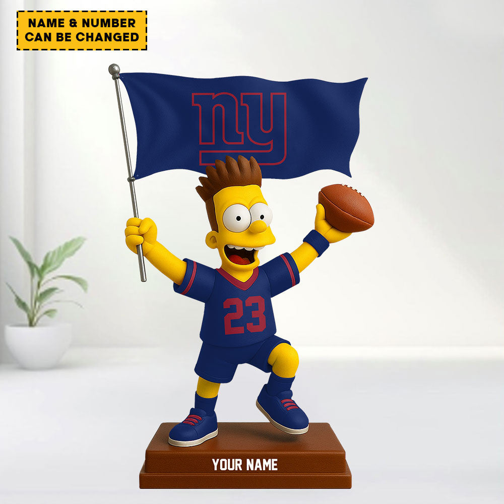 NFL And Simp Cartoon Character Acrylic Block Plaque For Home Custom Any Name 13