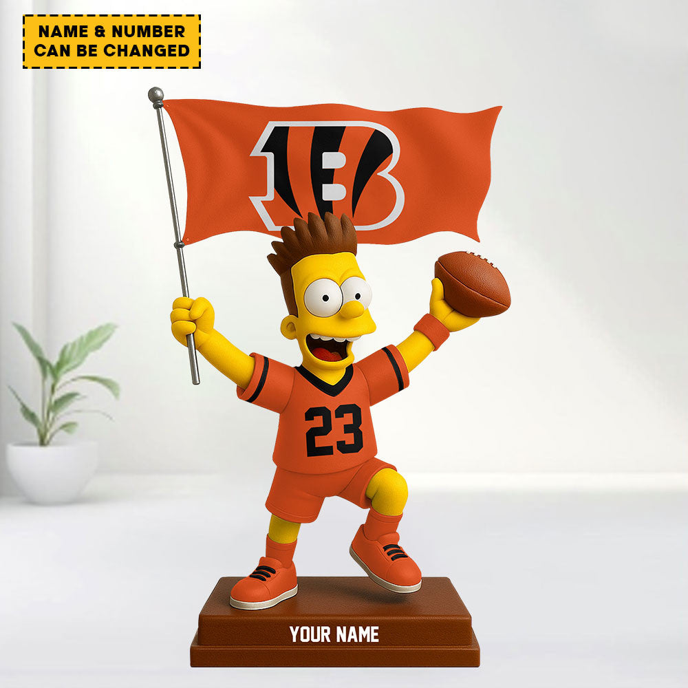 NFL And Simp Cartoon Character Acrylic Block Plaque For Home Custom Any Name 03