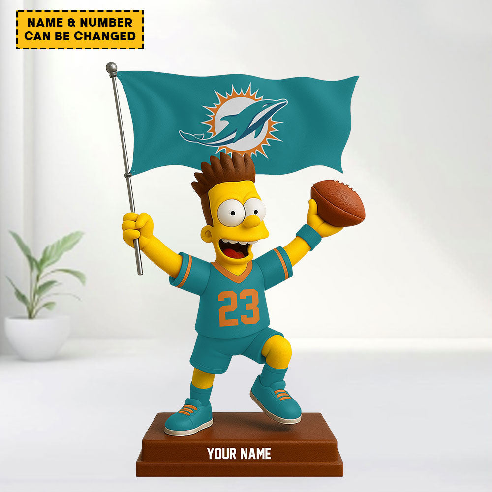 NFL And Simp Cartoon Character Acrylic Block Plaque For Home Custom Any Name 10