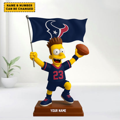 NFL And Simp Cartoon Character Acrylic Block Plaque For Home Custom Any Name 23