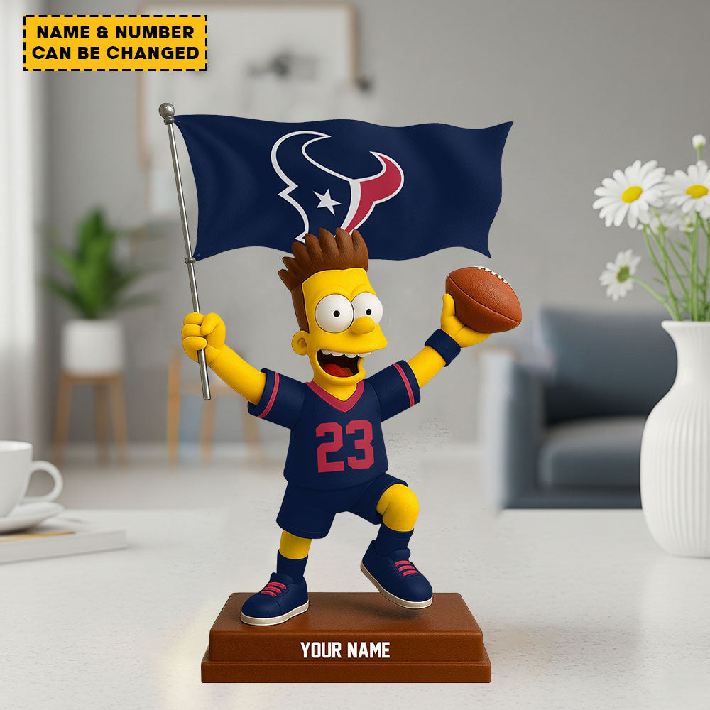 NFL And Simp Cartoon Character Acrylic Block Plaque For Home Custom Any Name 23
