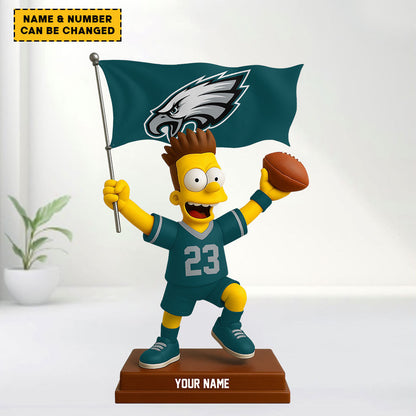 NFL And Simp Cartoon Character Acrylic Block Plaque For Home Custom Any Name 11
