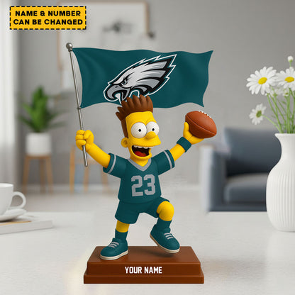 NFL And Simp Cartoon Character Acrylic Block Plaque For Home Custom Any Name 11