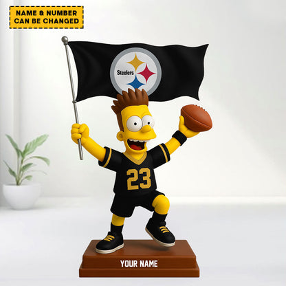 NFL And Simp Cartoon Character Acrylic Block Plaque For Home Custom Any Name 21