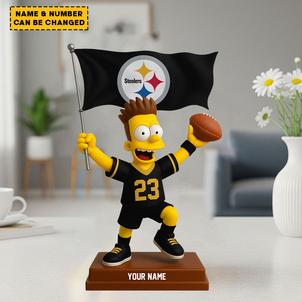 NFL And Simp Cartoon Character Acrylic Block Plaque For Home Custom Any Name 21