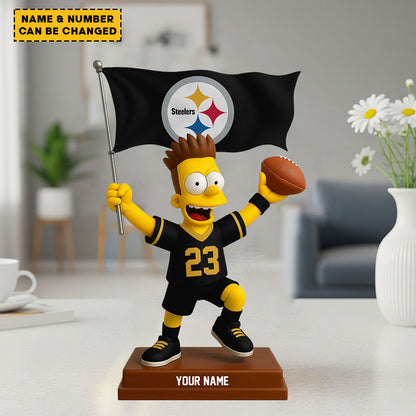 NFL And Simp Cartoon Character Acrylic Block Plaque For Home Custom Any Name 21
