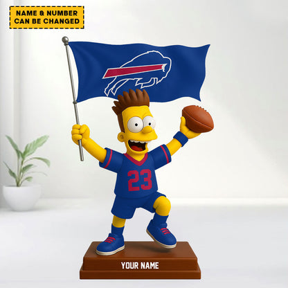 NFL And Simp Cartoon Character Acrylic Block Plaque For Home Custom Any Name 04