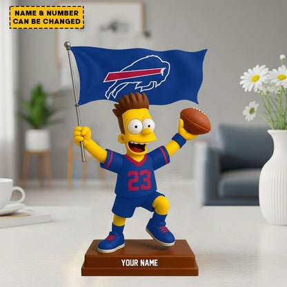 NFL And Simp Cartoon Character Acrylic Block Plaque For Home Custom Any Name 04