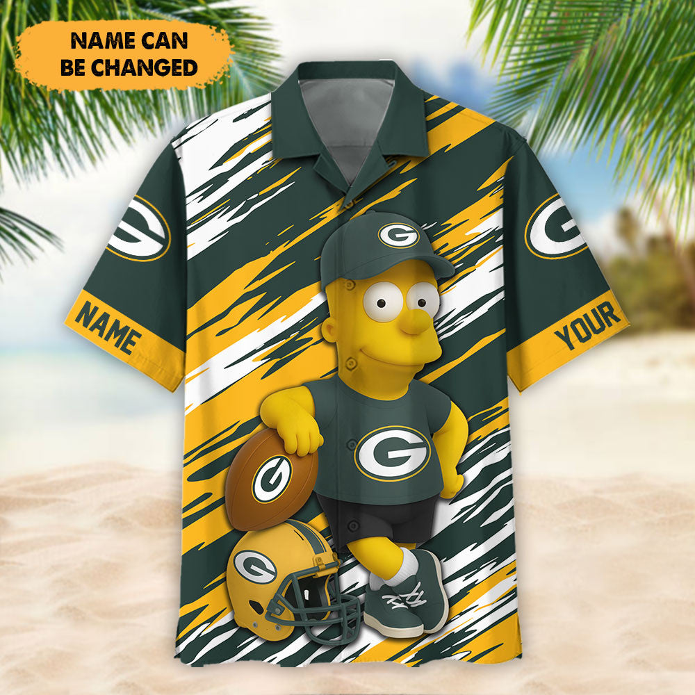 NFL And Cartoon Character Simps Hawaiian Shirt Custom Name Best Gift For Fan 16