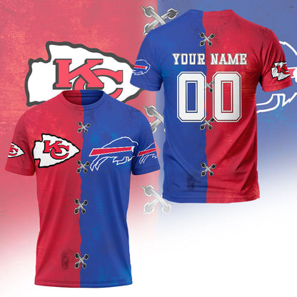 American Football US Team Tshirt Choose Any Team You Love And Custom Name Gift For Fans