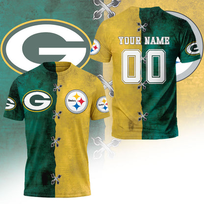 American Football US Team Tshirt Choose Any Team You Love And Custom Name Gift For Fans