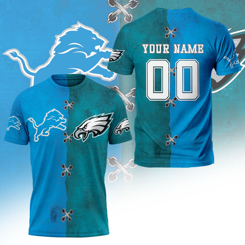 American Football US Team Tshirt Choose Any Team You Love And Custom Name Gift For Fans