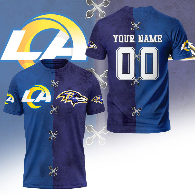American Football US Team Tshirt Choose Any Team You Love And Custom Name Gift For Fans