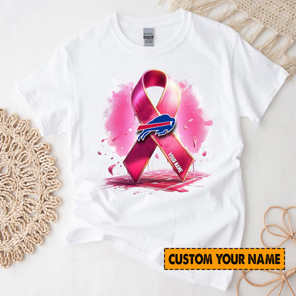 American Football Pink Cancer Shirt Custom Any Name Gift For Fan 01