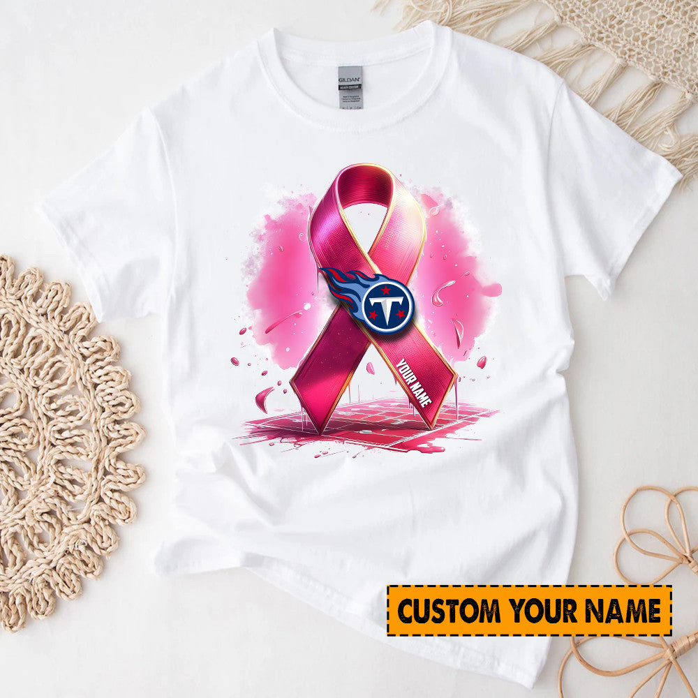 American Football Pink Cancer Shirt Custom Any Name Gift For Fan 12