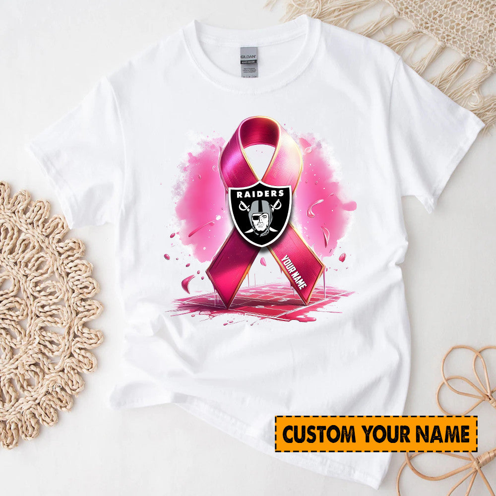 American Football Pink Cancer Shirt Custom Any Name Gift For Fan 15