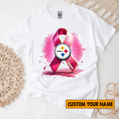 American Football Pink Cancer Shirt Custom Any Name Gift For Fan 08