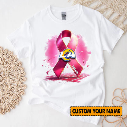 American Football Pink Cancer Shirt Custom Any Name Gift For Fan 30