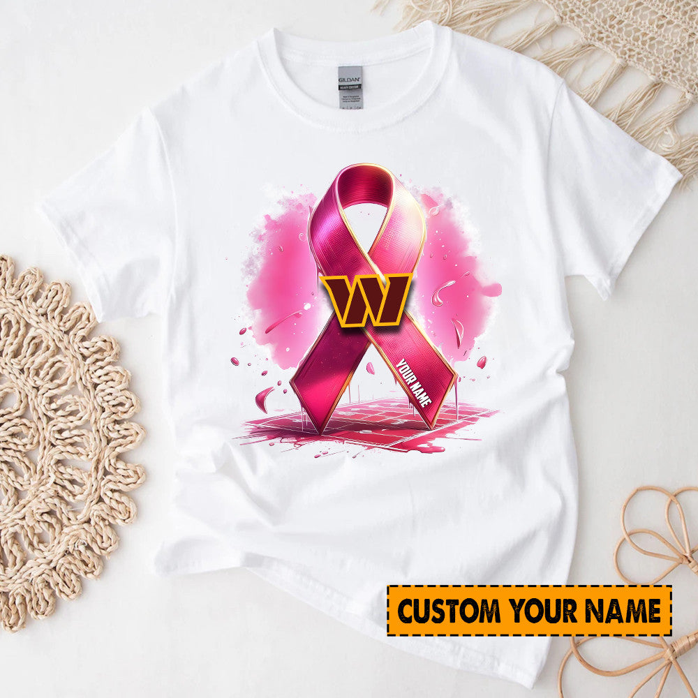 American Football Pink Cancer Shirt Custom Any Name Gift For Fan 20