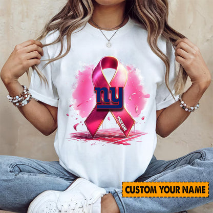 American Football Pink Cancer Shirt Custom Any Name Gift For Fan 26