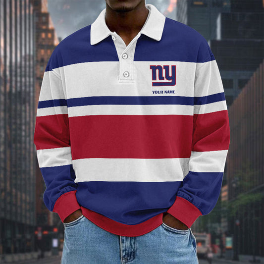 NFL Special Style Men Long Sleeves Polo Shirt Custom Name Gift For Fan 25