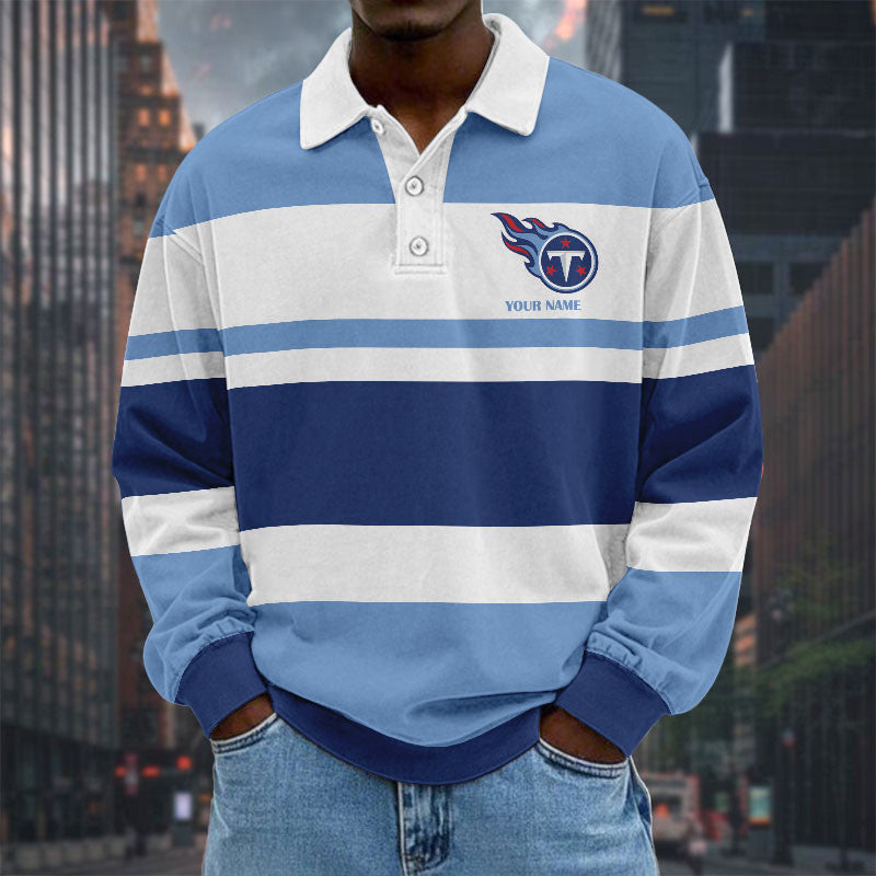 NFL Special Style Men Long Sleeves Polo Shirt Custom Name Gift For Fan 31