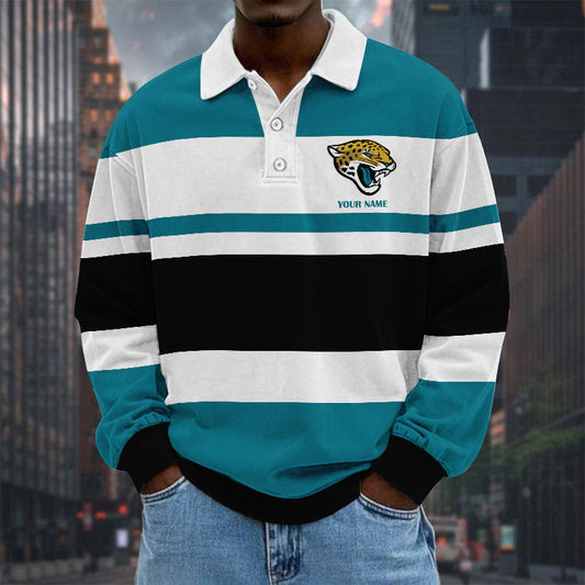 NFL Special Style Men Long Sleeves Polo Shirt Custom Name Gift For Fan 16