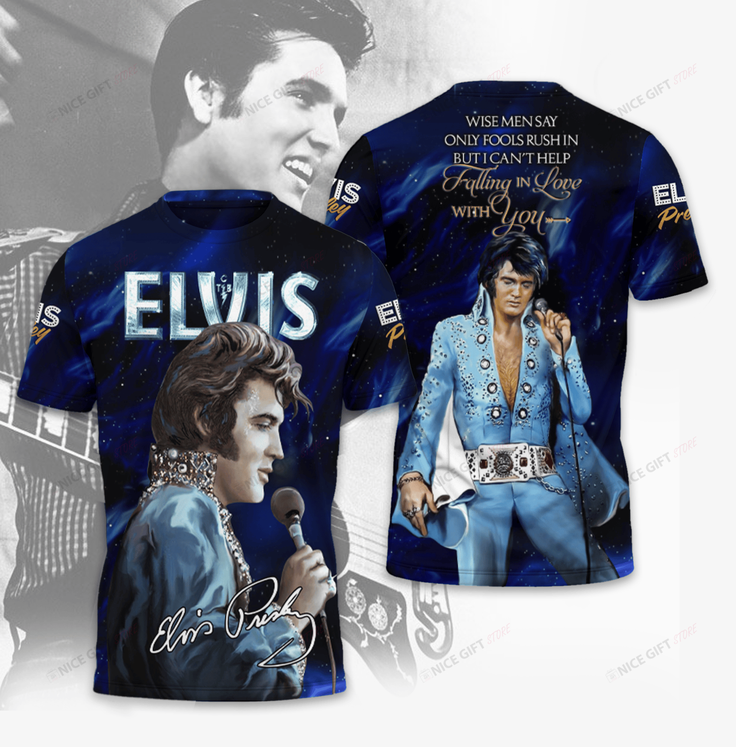 Elvis Presley Can't Help Falling In Love 3D T-shirt Nicegift 3TS-H0R8
