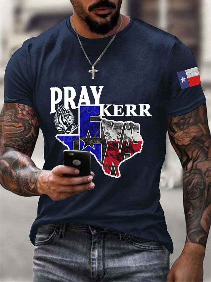 🙏💔Join us in praying for Texas.🙏Men's Texas Strong Print T-Shirt