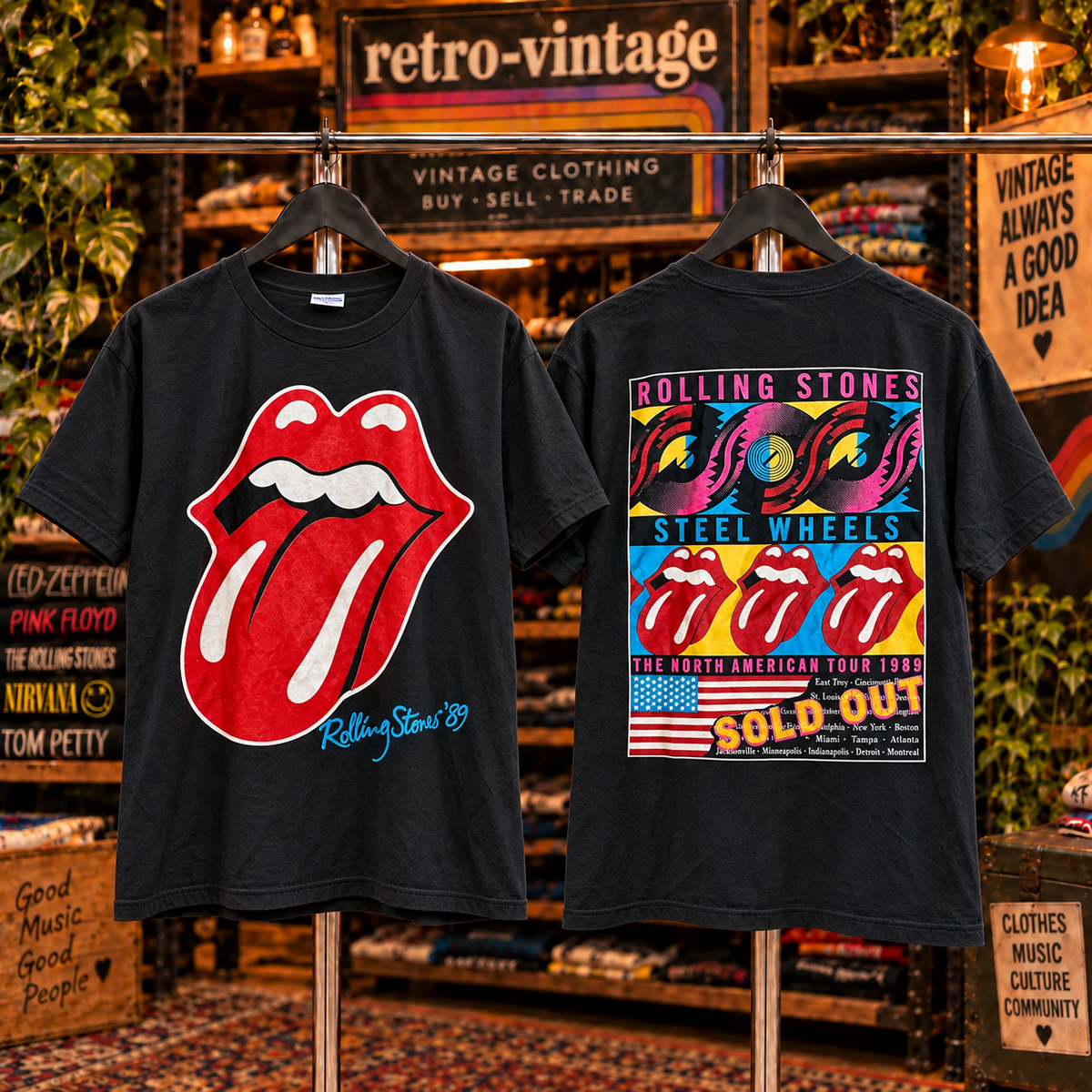 1989 Rolling Stones Steel Wheels T-Shirt